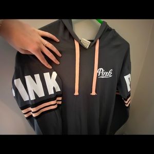 Pink Long sleeve hoodie Tee